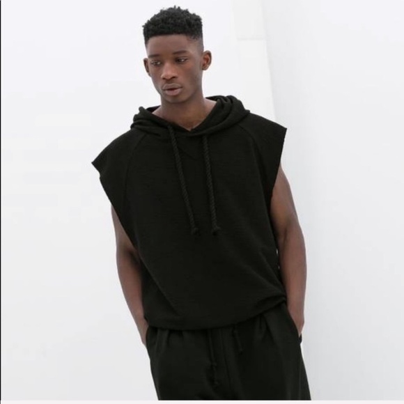 Zara sleeveless hoodie Clearance